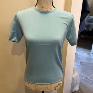 Cruciani Tiffany Blue Knit Cotton Sweater-SMALL-NWT